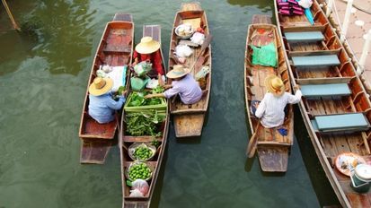 Plutajuća pijaca i Maeklong pijaca na pruzi